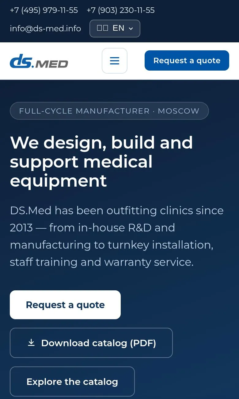 Сайт ds-med.info на телефоне